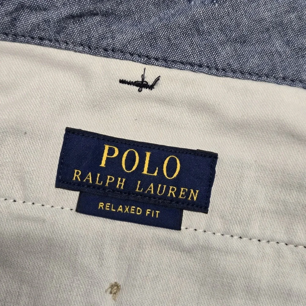 Polo Ralph Lauren Shorts Men‎ 38x9 Navy Blue Pony Twill Relaxed Fit Golf Chino